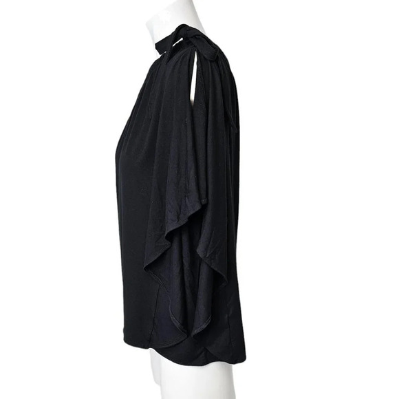 Aritzia Babaton Wilmer One Shoulder Cinch Neck Flowy Arm Black Size XS NWT - Picture 3 of 8